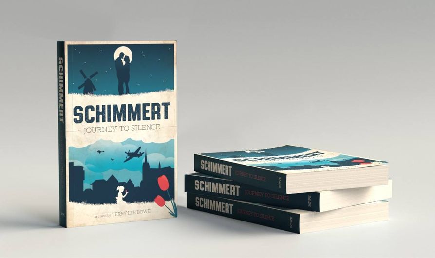 A stack of Terry's book, Schimmert: Journey to Silence