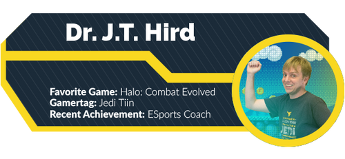A gamercard depicting JT Hird.